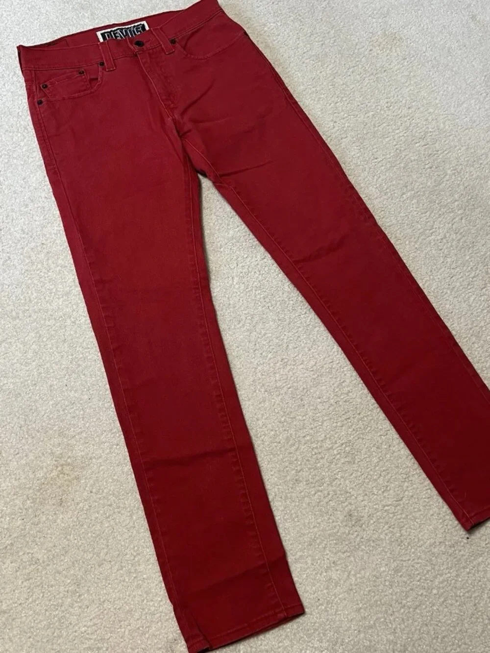 Levi's 511 Red Skinny Jeans Men's 32x32